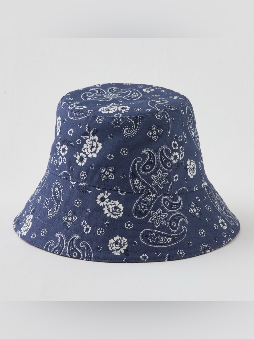 NWT Aerie Canvas Bucket Bandana Print Hat One Size Blue 100% Cotton